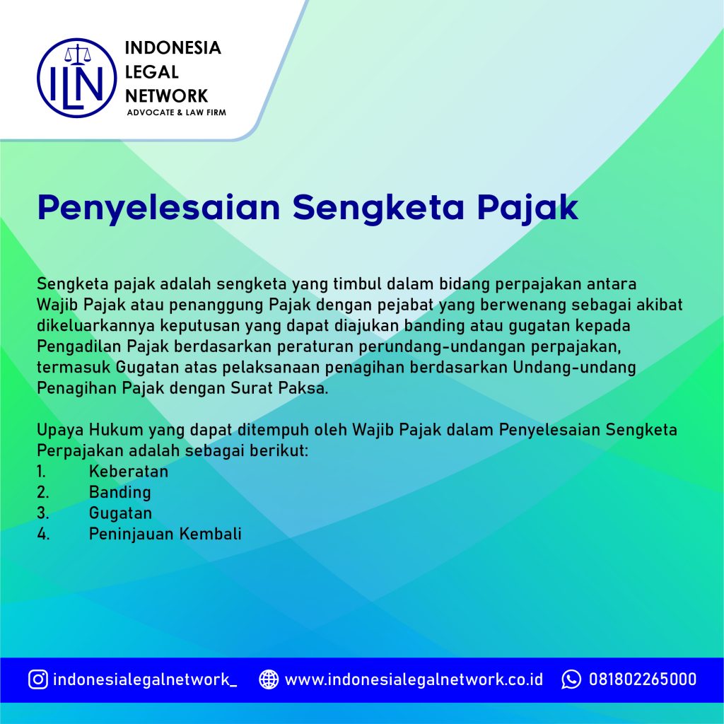 Penyelesaian Sengketa Pajak