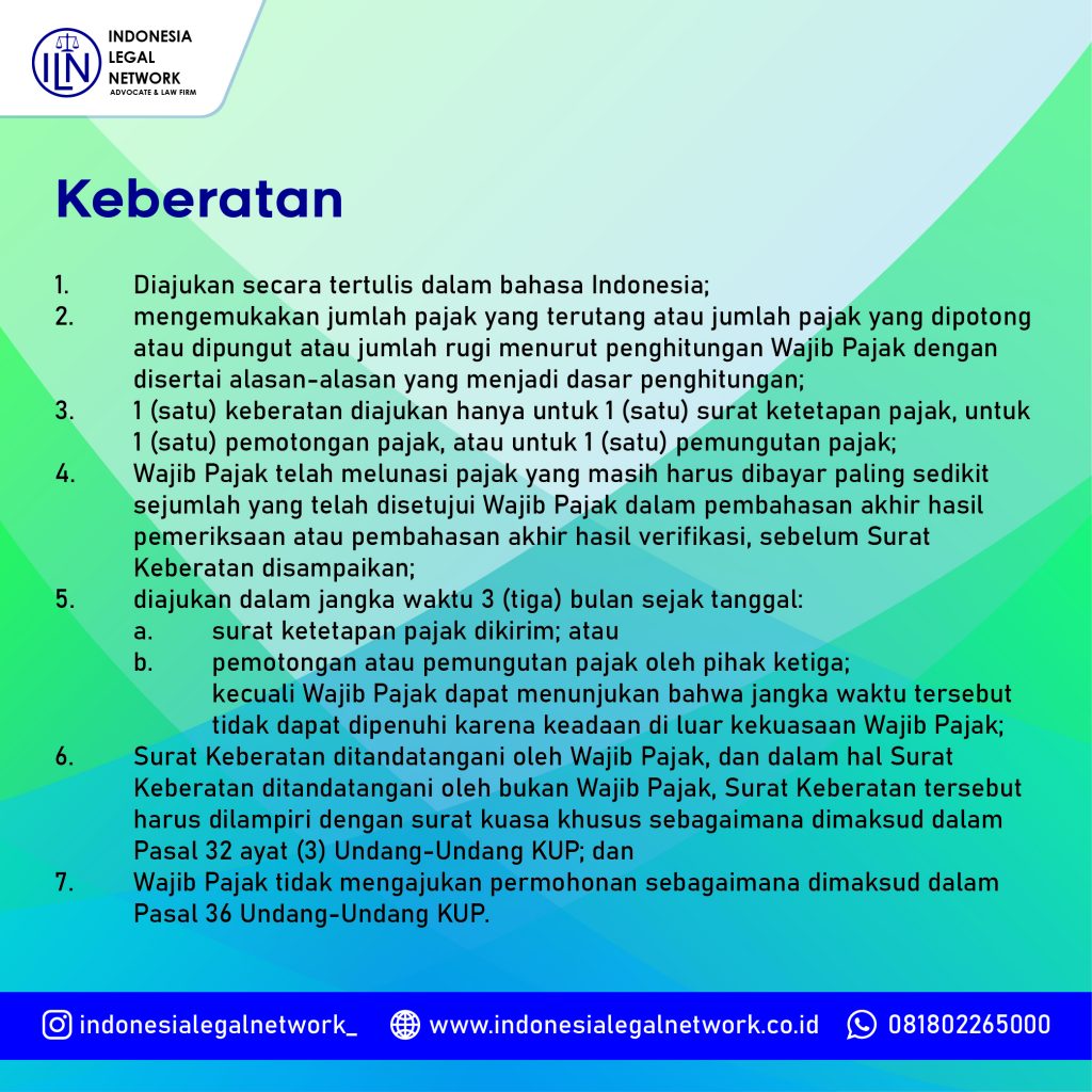 Penyelesaian Sengketa Pajak - Keberatan