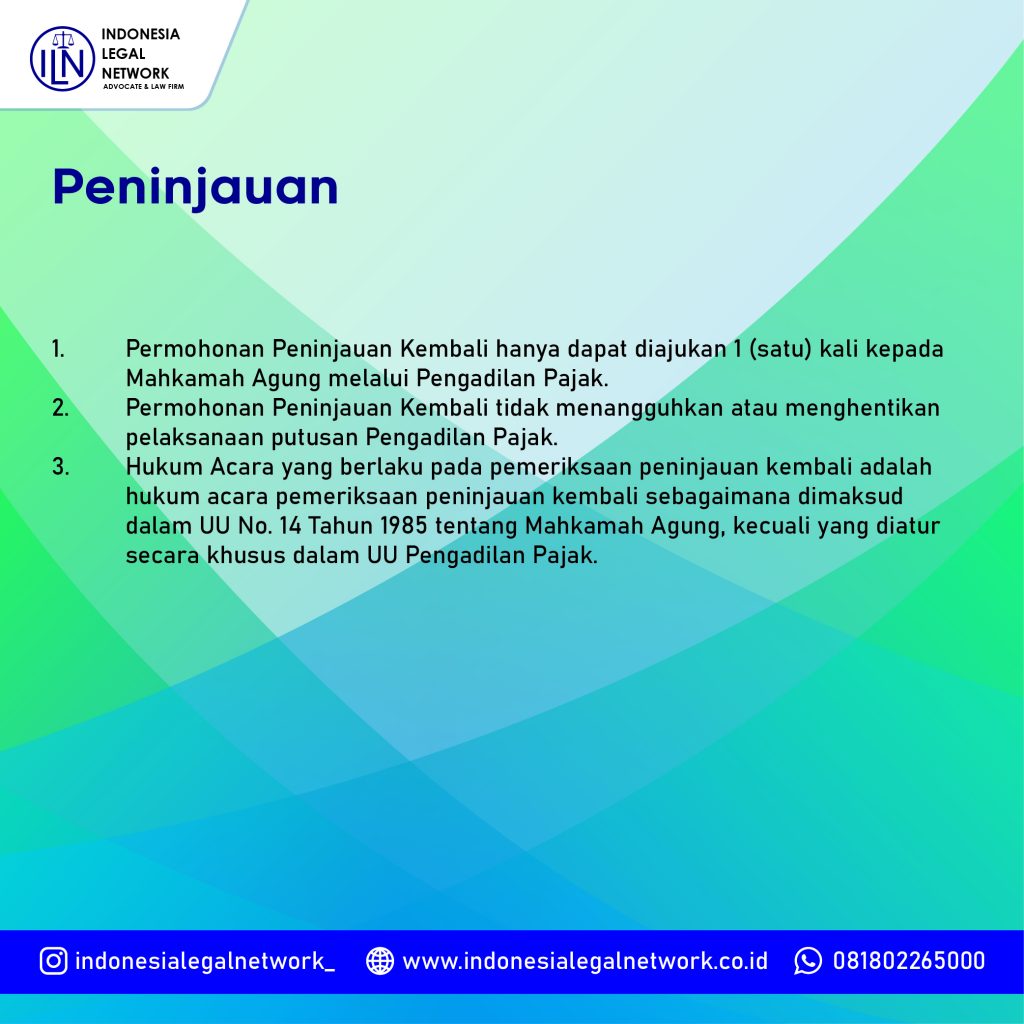Penyelesaian Sengketa Pajak - Peninjauan